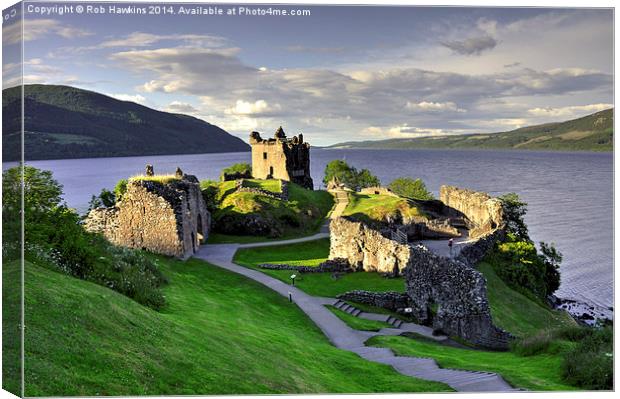 Urquart Castle Canvas Print by Rob Hawkins