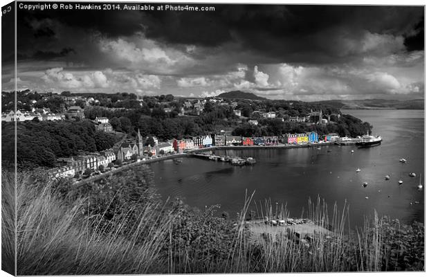  Colours of Tobermory  Canvas Print by Rob Hawkins