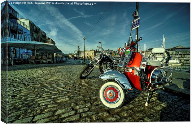  Barbican Scooter  Canvas Print by Rob Hawkins