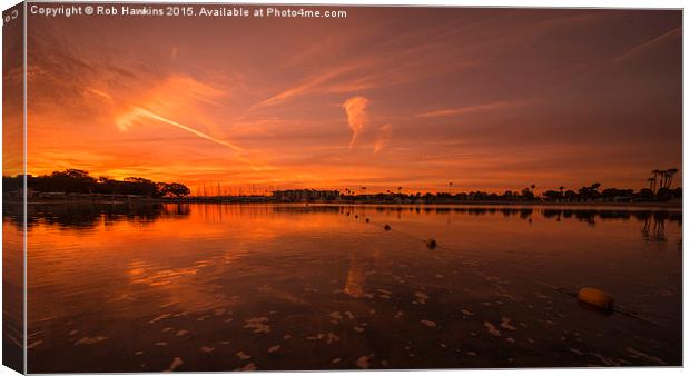  West Coast Sunrise  Canvas Print by Rob Hawkins