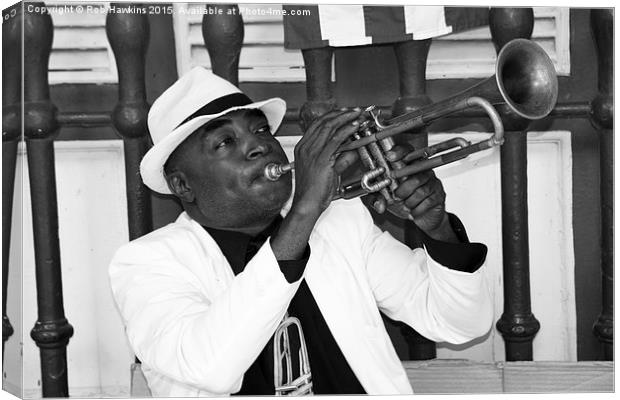  Trumpet Guy  Canvas Print by Rob Hawkins