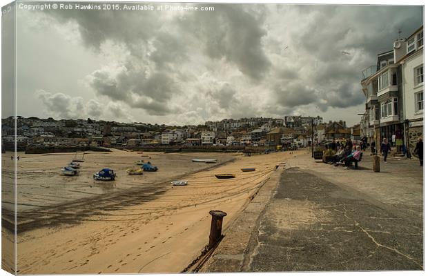  Stormy St Ives  Canvas Print by Rob Hawkins