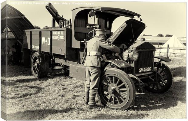  Pierce Arrow maintenance  Canvas Print by Rob Hawkins