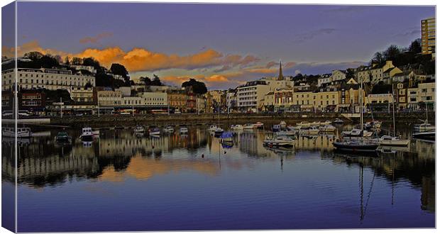 Torquay Harbour Canvas Print by Rob Hawkins