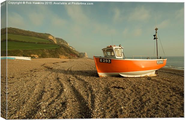  Branscombe Boat  Canvas Print by Rob Hawkins