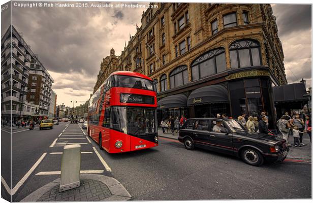  A new bus for London  Canvas Print by Rob Hawkins
