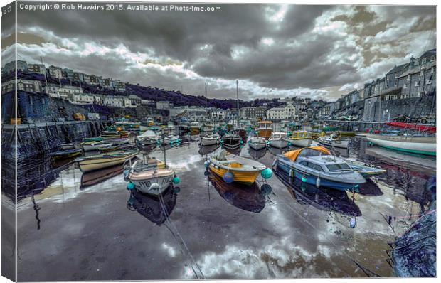  Mevagissy Blues  Canvas Print by Rob Hawkins