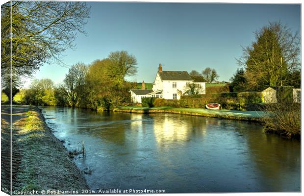 Winter at Rock Cottage  Canvas Print by Rob Hawkins