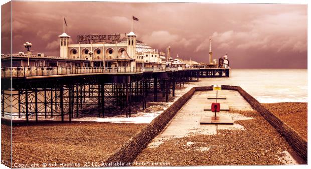Brighton's Grand Pier  Canvas Print by Rob Hawkins