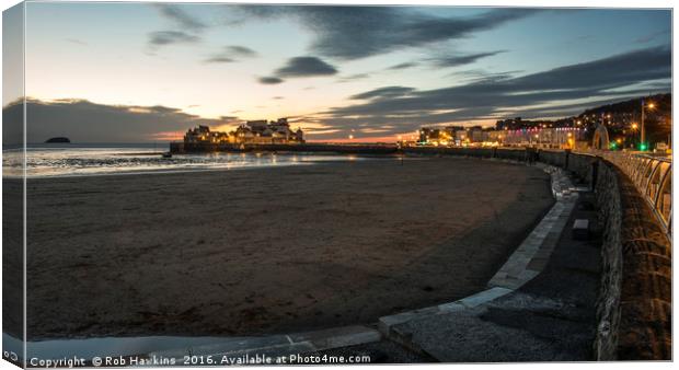 Knightstone Twylight  Canvas Print by Rob Hawkins