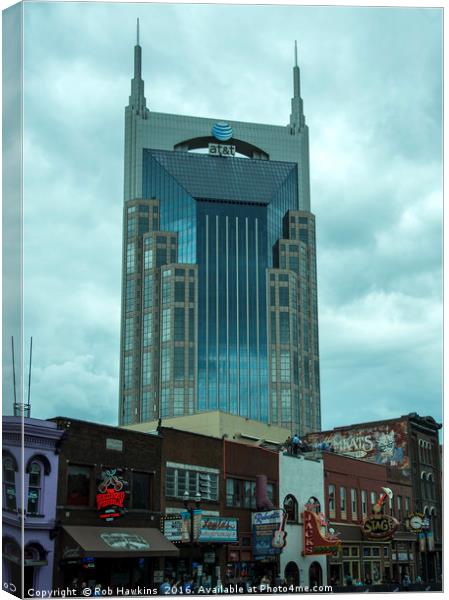 Bat Building  Canvas Print by Rob Hawkins