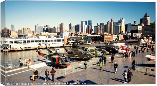 Chopper Cityscape  Canvas Print by Rob Hawkins