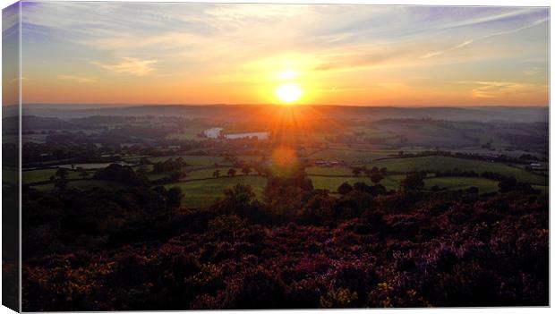 Sunset at Culmstock Beacon Canvas Print by Rob Hawkins