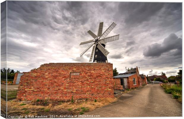 Heckington Windmill  Canvas Print by Rob Hawkins