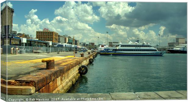 Port of Naples  Canvas Print by Rob Hawkins