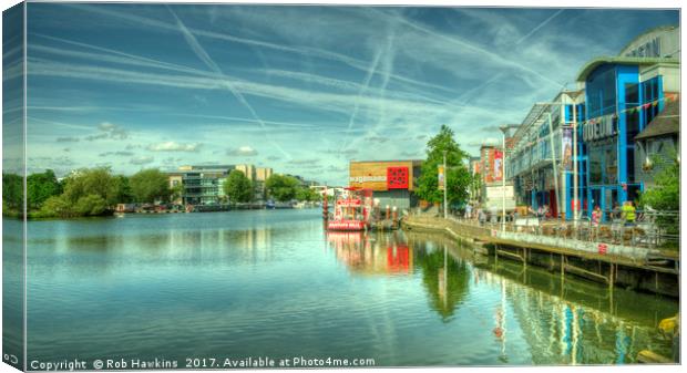 Lincoln Waterfront  Canvas Print by Rob Hawkins