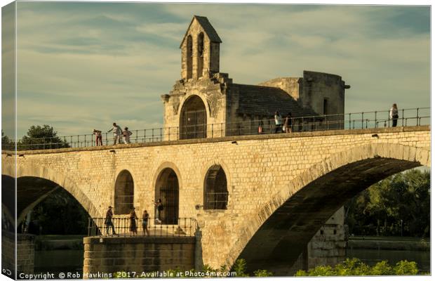 Pont d'Avignon Canvas Print by Rob Hawkins