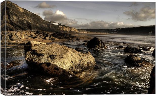 The swirling tide Canvas Print by Rob Hawkins