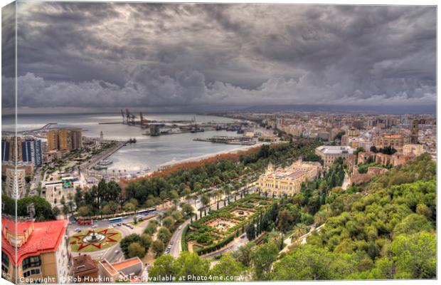 Malaga Vista  Canvas Print by Rob Hawkins