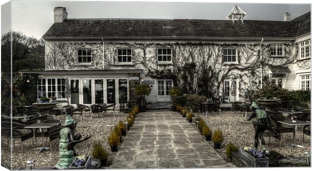 A Cornish Country House Hotel Canvas Print by Rob Hawkins