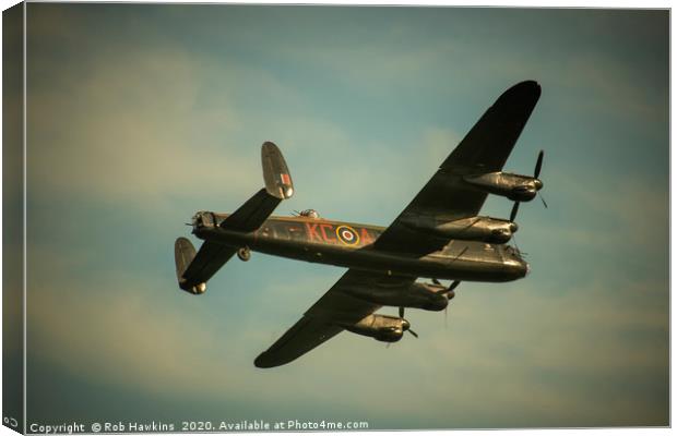 Flight of the Lancaster  Canvas Print by Rob Hawkins