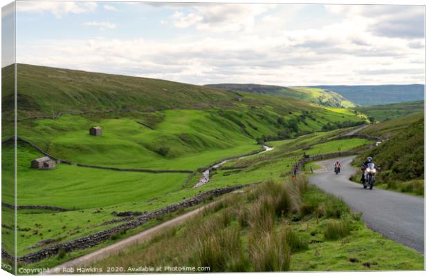 Stonesdale Bikers Canvas Print by Rob Hawkins