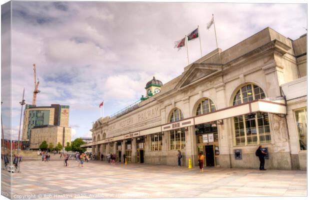 Cardiff Central Station Canvas Print by Rob Hawkins
