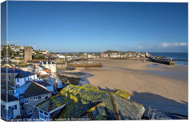 St Ives Vista Canvas Print by Rob Hawkins