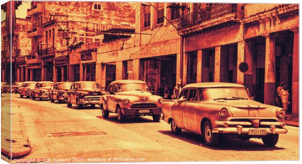 Havana Red Convoy Canvas Print by Rob Hawkins
