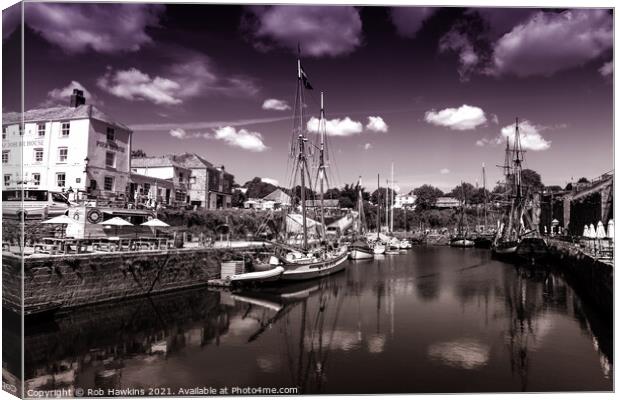 Charlestown Harbour toned  Canvas Print by Rob Hawkins