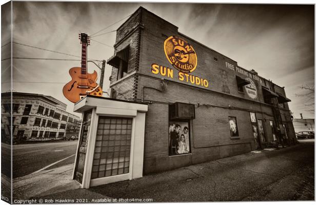 Sun Studios of Memphis  Canvas Print by Rob Hawkins