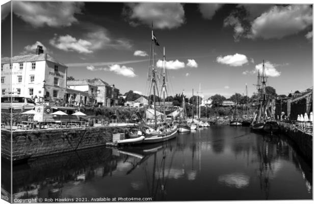 Charlestown in Mono Canvas Print by Rob Hawkins