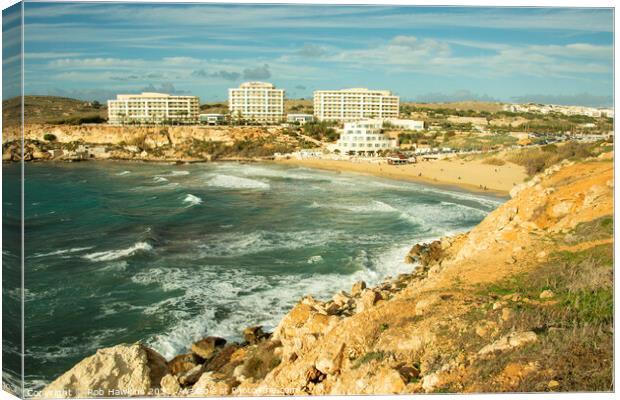 Golden Bay Beach Vista  Canvas Print by Rob Hawkins