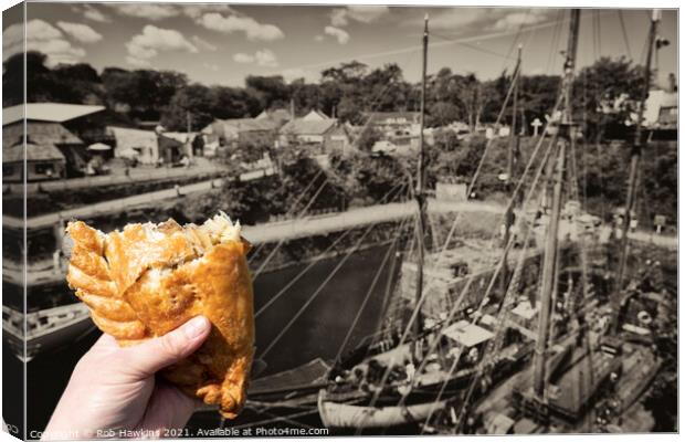 Cornish Harbour Pasty  Canvas Print by Rob Hawkins