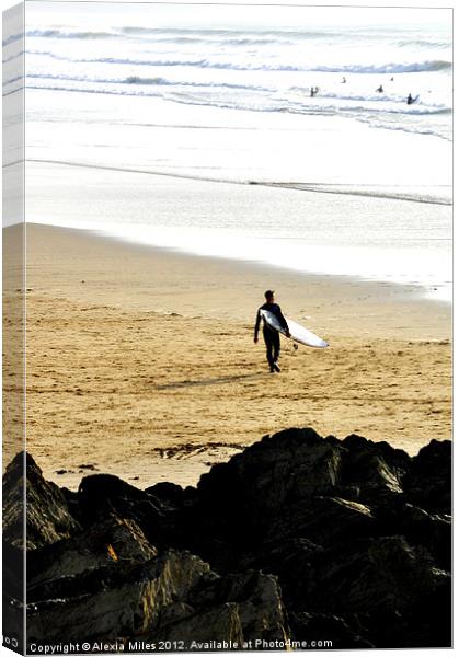 Off for a Surf Canvas Print by Alexia Miles