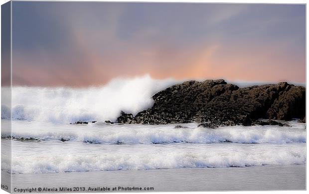 Waves coming over Canvas Print by Alexia Miles