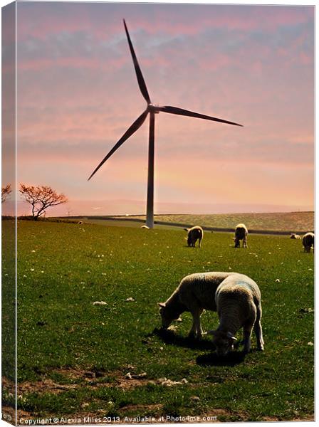 Wind Turbine Canvas Print by Alexia Miles