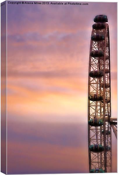 The London Eye Canvas Print by Alexia Miles