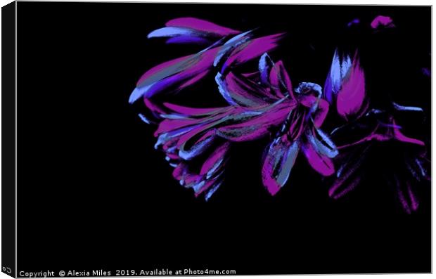 Abstract of purple and pink Canvas Print by Alexia Miles