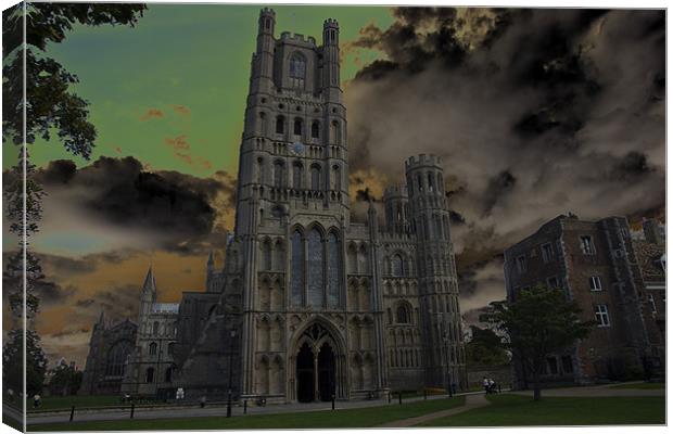 Ely Cathedral Canvas Print by les tobin