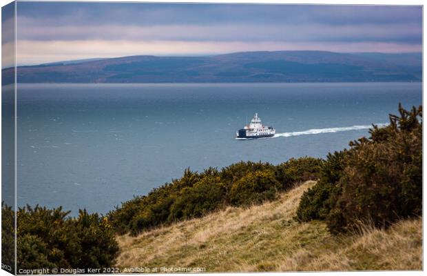 MV Catriona ferry, Lochranza Bay, Arran Canvas Print by Douglas Kerr