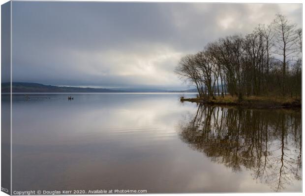 Reflections on Loch Lomond Canvas Print by Douglas Kerr