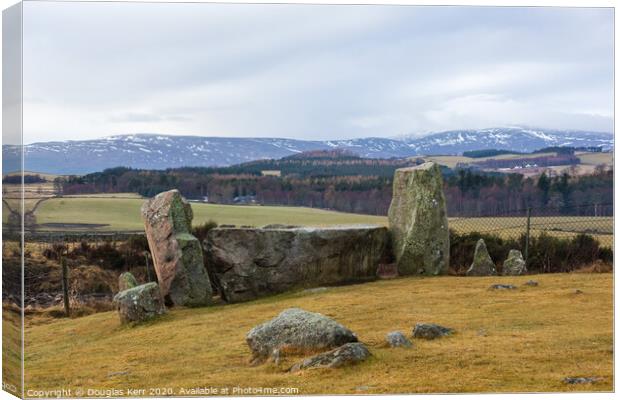 Tomnaverie Stone Circle Canvas Print by Douglas Kerr