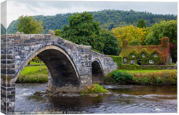 Ivy Cottage, LLanrwst, Conwy, Wales Canvas Print by Douglas Kerr