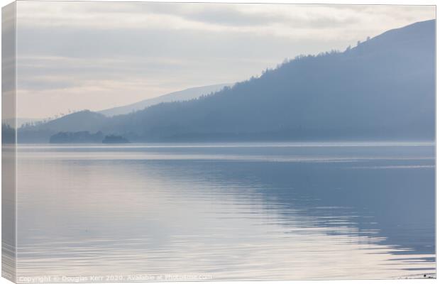 Misty reflections on Loch Lomond Canvas Print by Douglas Kerr