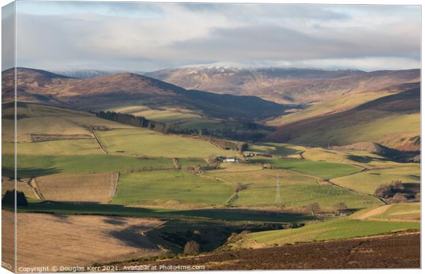 Blairno from White Caterthun, Lethnot, Angus. Canvas Print by Douglas Kerr