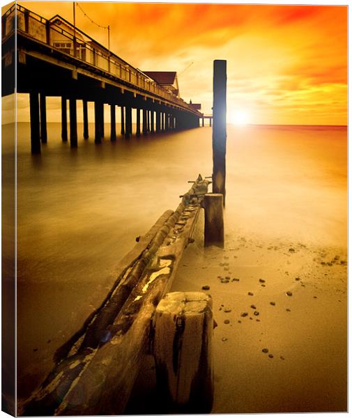 New~Dawn  Southwold Canvas Print by Mike Sherman Photog