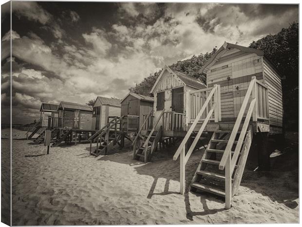 Beach-huts  Wells Next the Sea Canvas Print by Mike Sherman Photog