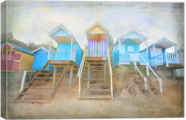  Wells-Next-The-Sea Beach Huts Canvas Print by Mike Sherman Photog