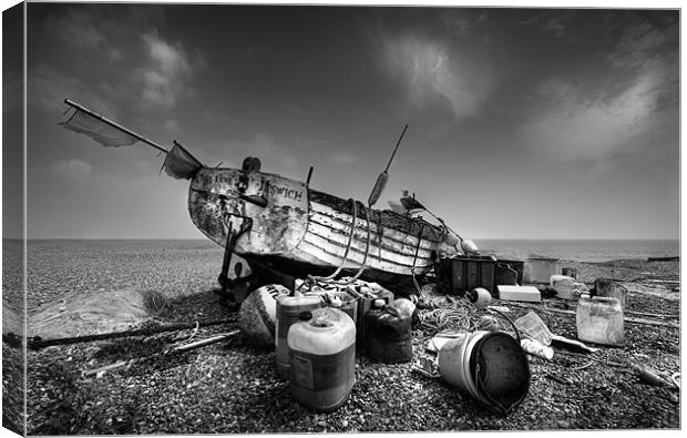 Suffolk Fishing Boat Canvas Print by Mike Sherman Photog